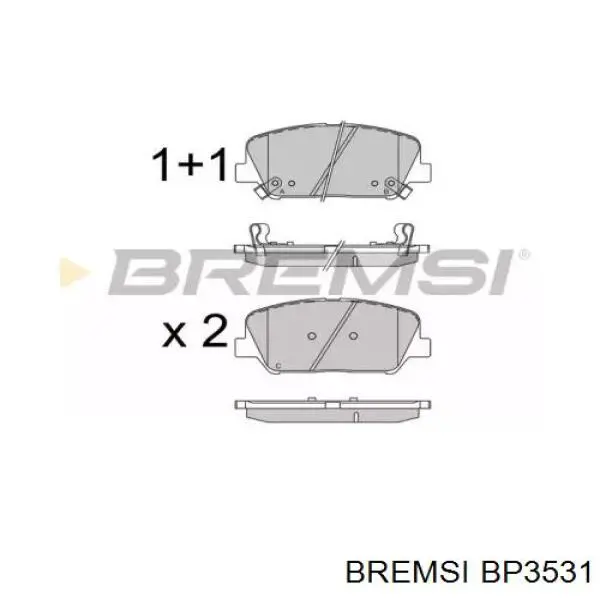 Передние тормозные колодки BP3531 Bremsi