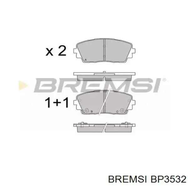 Передние тормозные колодки BP3532 Bremsi