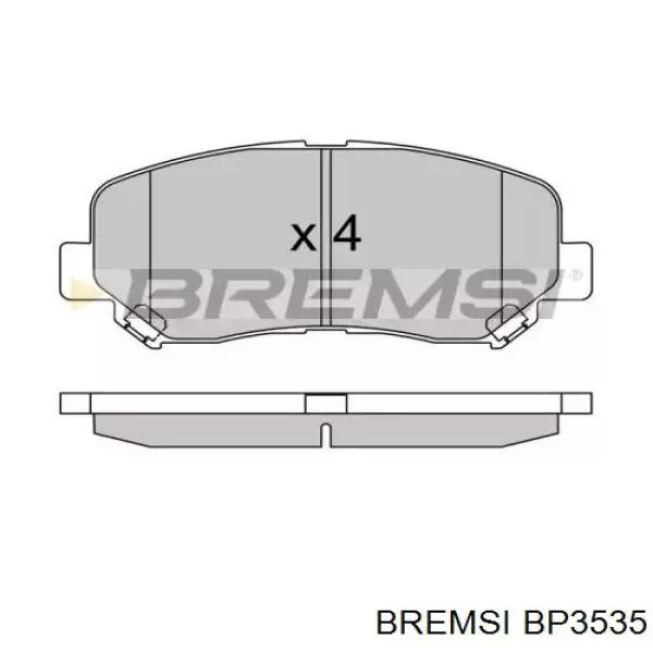 Передние тормозные колодки BP3535 Bremsi