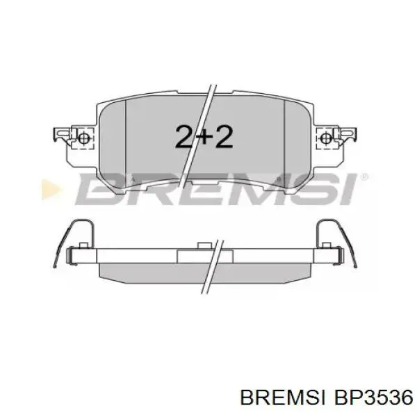 Задние тормозные колодки BP3536 Bremsi