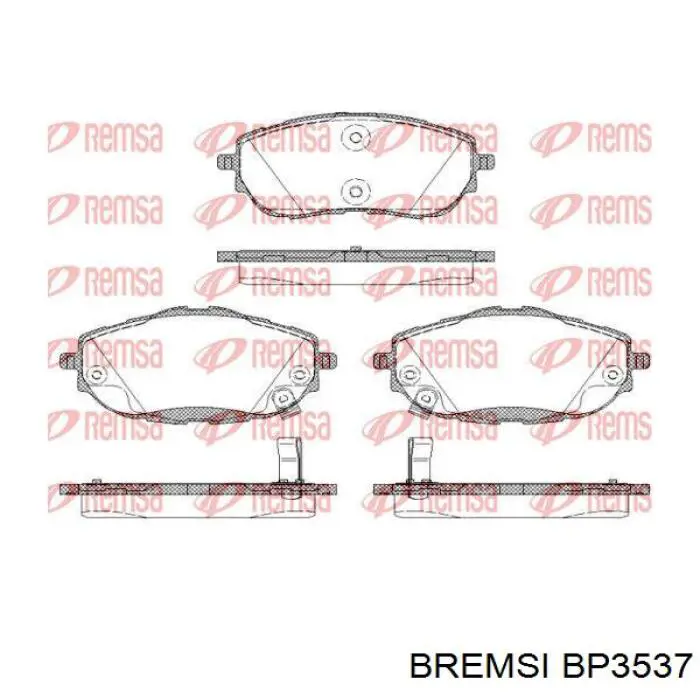 BP3537 Bremsi sapatas do freio dianteiras de disco