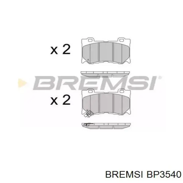 Передние тормозные колодки BP3540 Bremsi