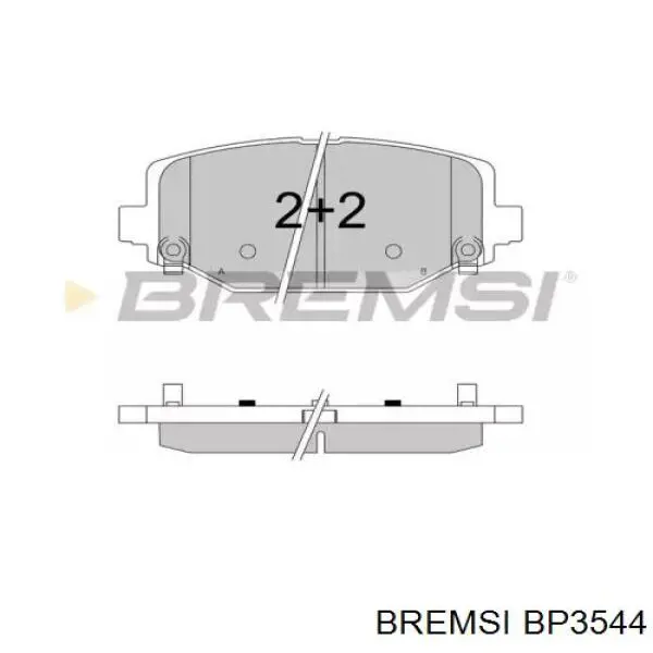 BP3544 Bremsi Колодки тормозные дисковые комплект