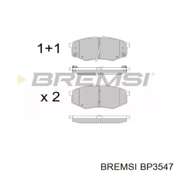 Передние тормозные колодки BP3547 Bremsi