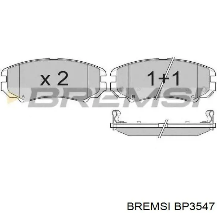 Передние тормозные колодки BP3547 Bremsi
