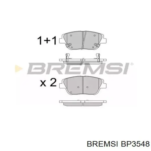 Передние тормозные колодки BP3548 Bremsi