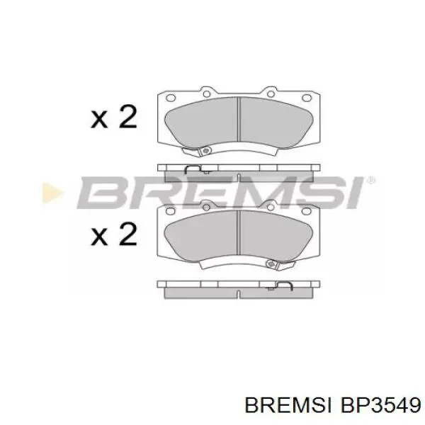 Передние тормозные колодки BP3549 Bremsi