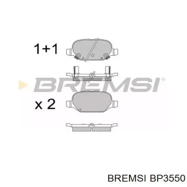 Задние тормозные колодки BP3550 Bremsi