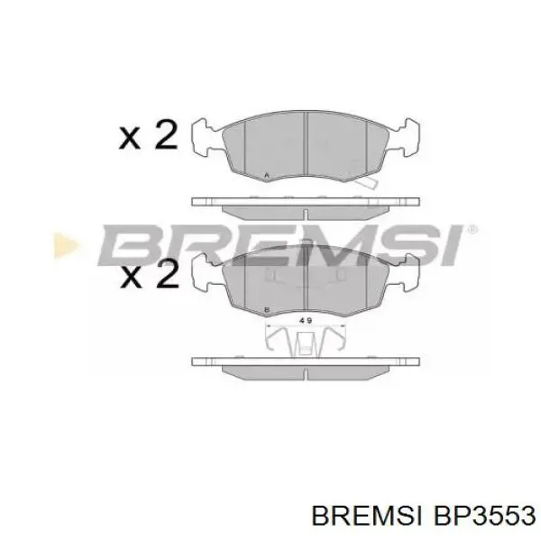 Передние тормозные колодки BP3553 Bremsi