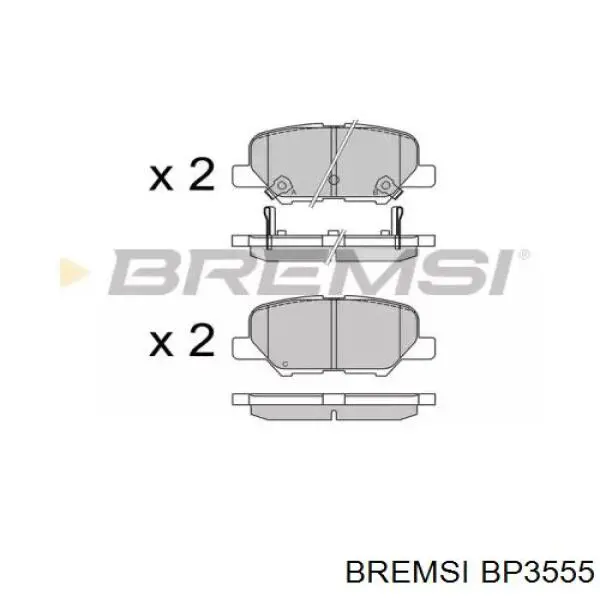 Задние тормозные колодки BP3555 Bremsi