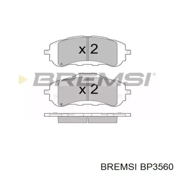 Передние тормозные колодки BP3560 Bremsi