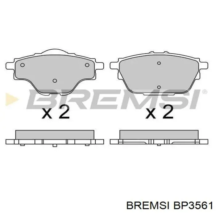 Задние тормозные колодки BP3561 Bremsi