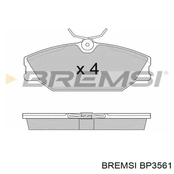 Купить BP3561 Bremsi Колодки тормозные задние, дисковые