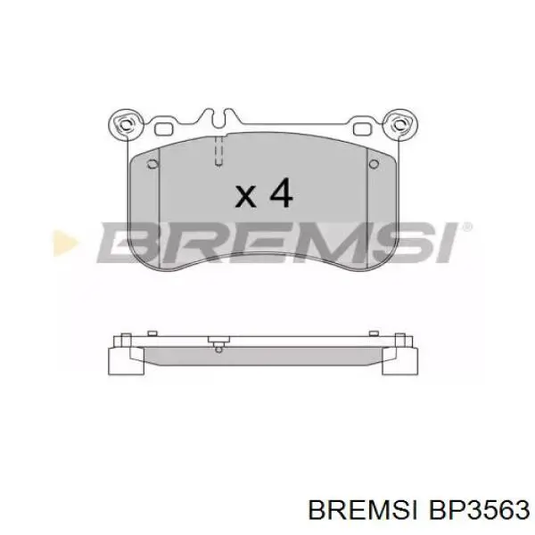 Передние тормозные колодки BP3563 Bremsi