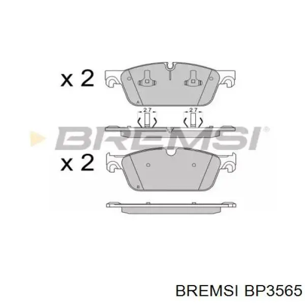 Передние тормозные колодки BP3565 Bremsi