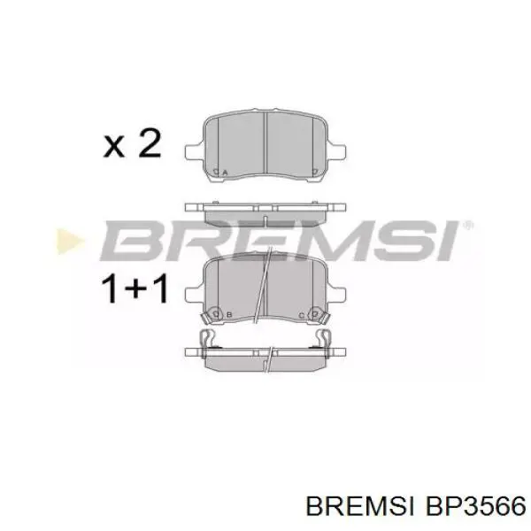 Передние тормозные колодки BP3566 Bremsi