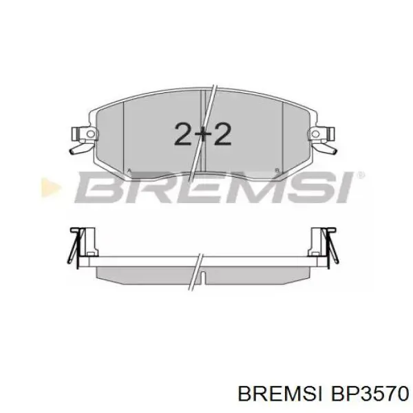 Передние тормозные колодки BP3570 Bremsi