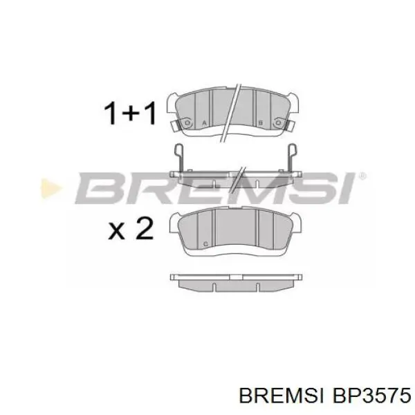 Передние тормозные колодки BP3575 Bremsi