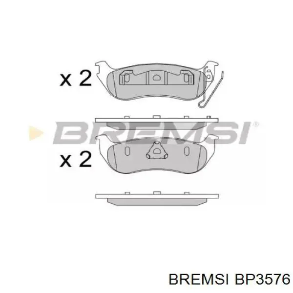 Задние тормозные колодки BP3576 Bremsi