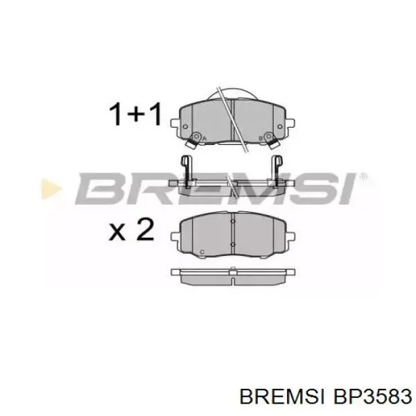 BP3583 Bremsi колодки тормозные передние дисковые