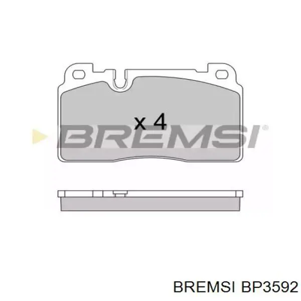 BP3592 Bremsi sapatas do freio dianteiras de disco