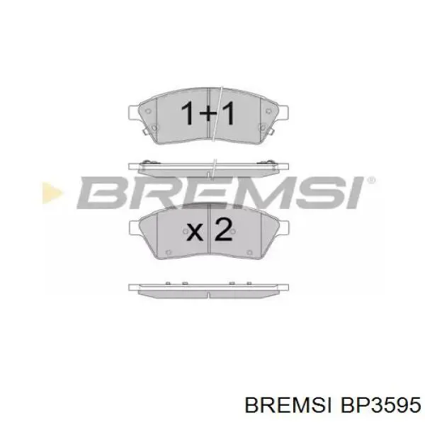 Передние тормозные колодки BP3595 Bremsi