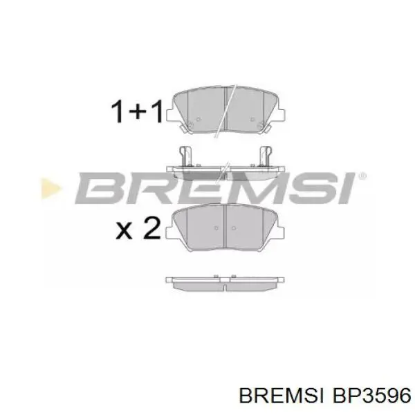 BP3596 Bremsi sapatas do freio dianteiras de disco