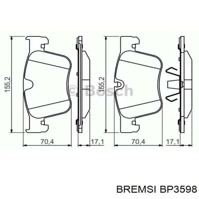 Тормозные колодки Bremsi BP3598