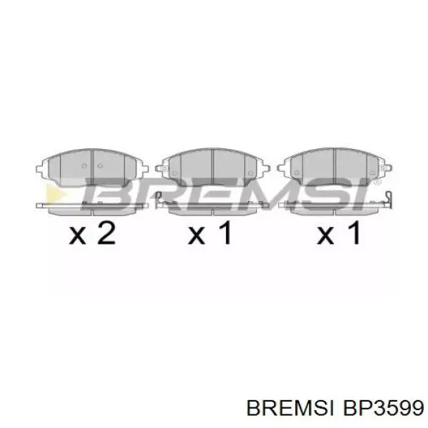 Передние тормозные колодки BP3599 Bremsi