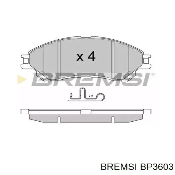 Передние тормозные колодки BP3603 Bremsi