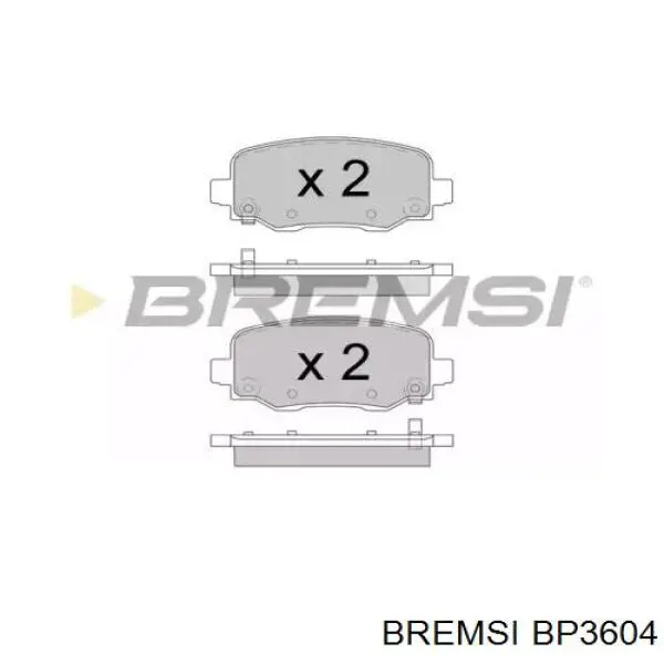 BP3604 Bremsi sapatas do freio traseiras de disco