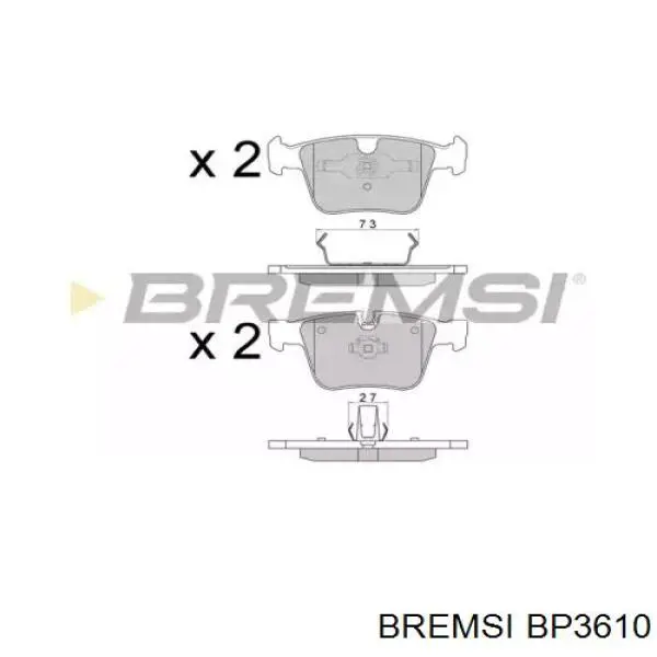 Задние тормозные колодки BP3610 Bremsi