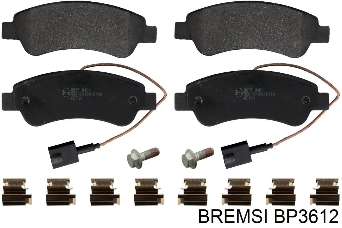 Колодки дисковые  Bremsi BP3612 цена, от 25.62 USD