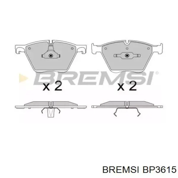 Передние тормозные колодки BP3615 Bremsi