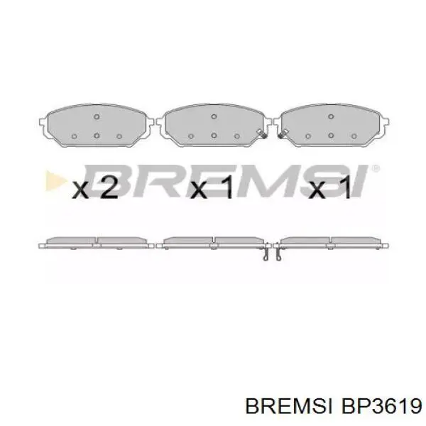 Передние тормозные колодки BP3619 Bremsi