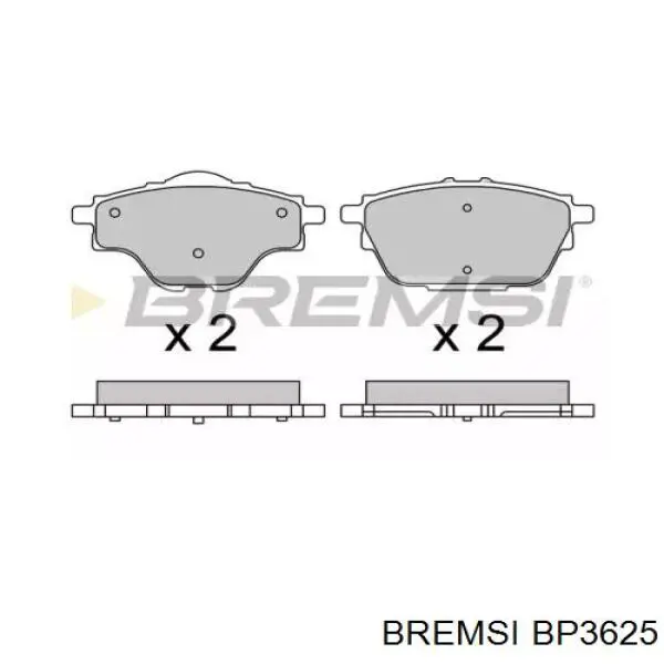 BP3625 Bremsi задние тормозные колодки