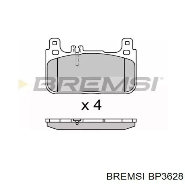 Задние тормозные колодки BP3628 Bremsi