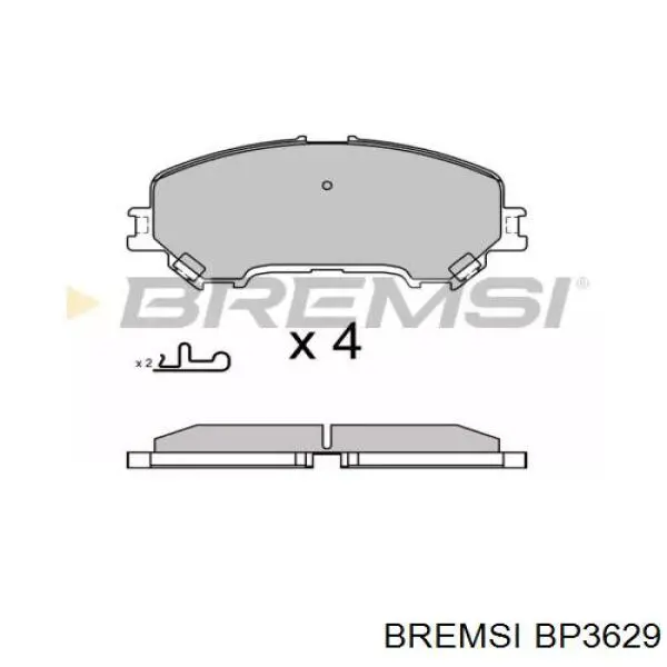 Передние тормозные колодки BP3629 Bremsi