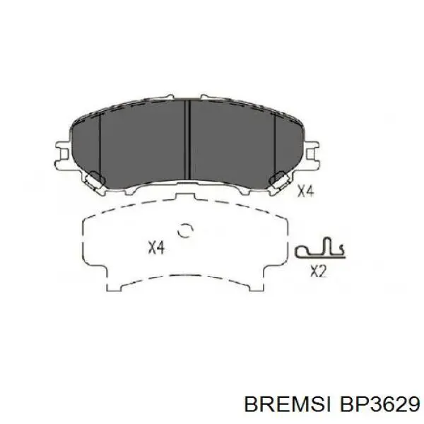 Колодки Bremsi BP3629 цена, от 21.49 USD