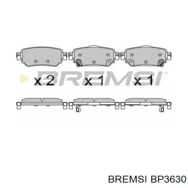 Задние тормозные колодки BP3630 Bremsi