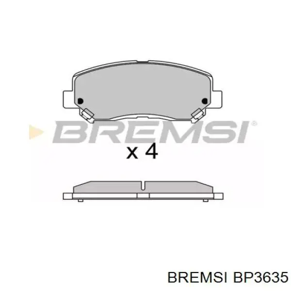 BP3635 Bremsi sapatas do freio dianteiras de disco