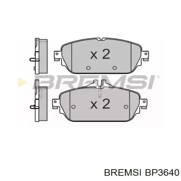 Передние тормозные колодки BP3640 Bremsi