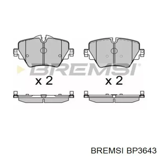 BP3643 Bremsi sapatas do freio dianteiras de disco