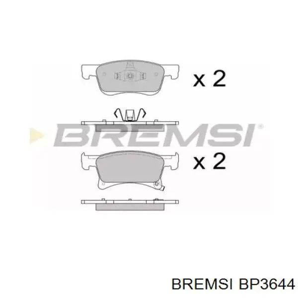 Передние тормозные колодки BP3644 Bremsi