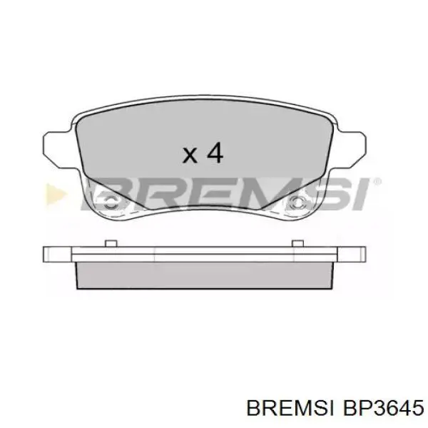 Колодки дисковые  Bremsi BP3645 цена, от 21.69 USD