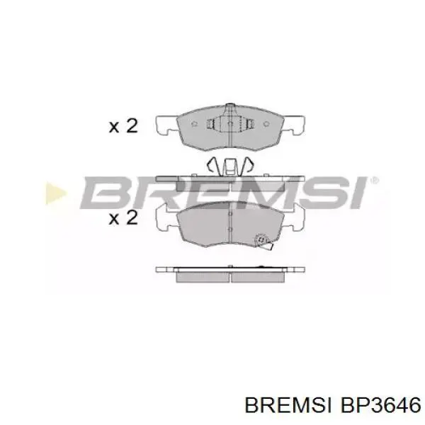 Передние тормозные колодки BP3646 Bremsi