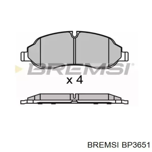 Передние тормозные колодки BP3651 Bremsi