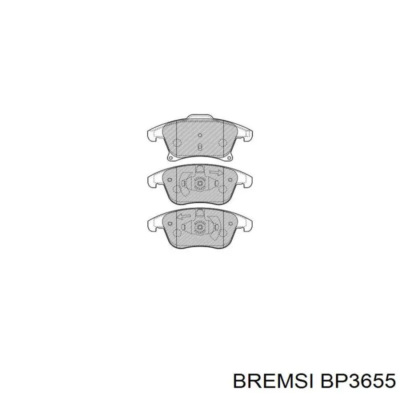 Купить BP3655 Bremsi Колодки тормозные