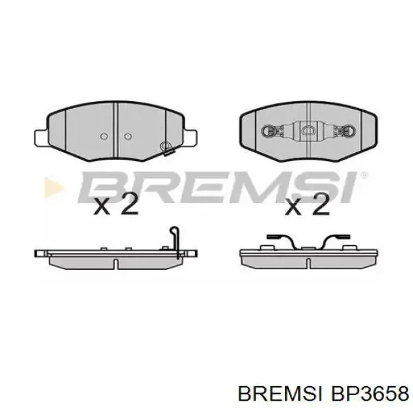 Передние тормозные колодки BP3658 Bremsi