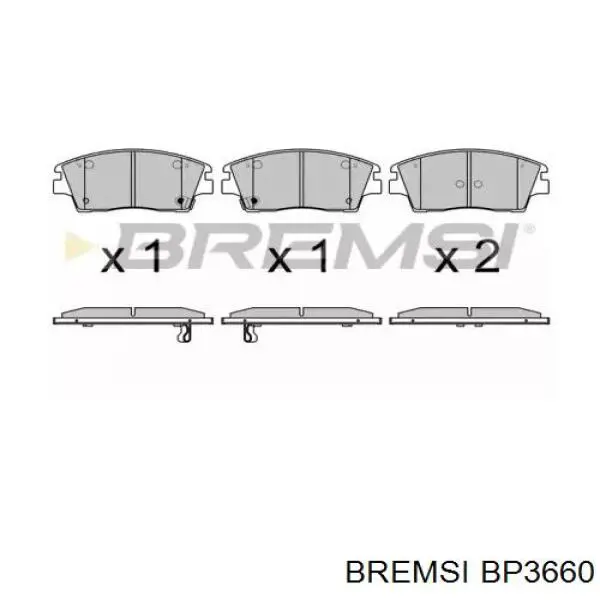 BP3660 Bremsi sapatas do freio dianteiras de disco